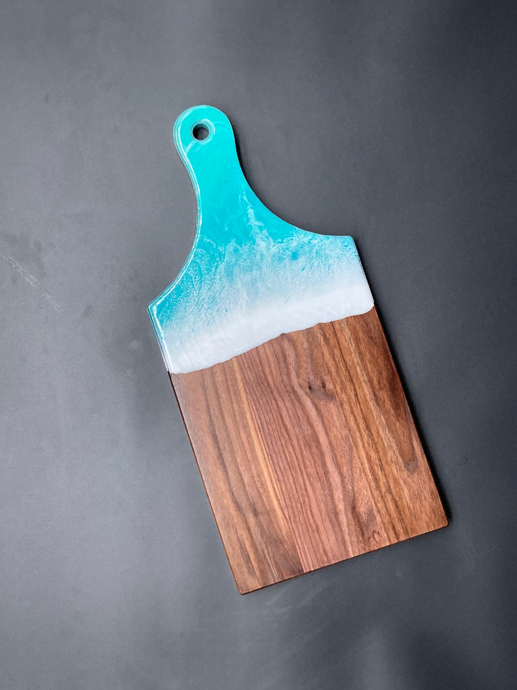 Walnut Classic Serving/Cutting Board in Tantalizing Teal